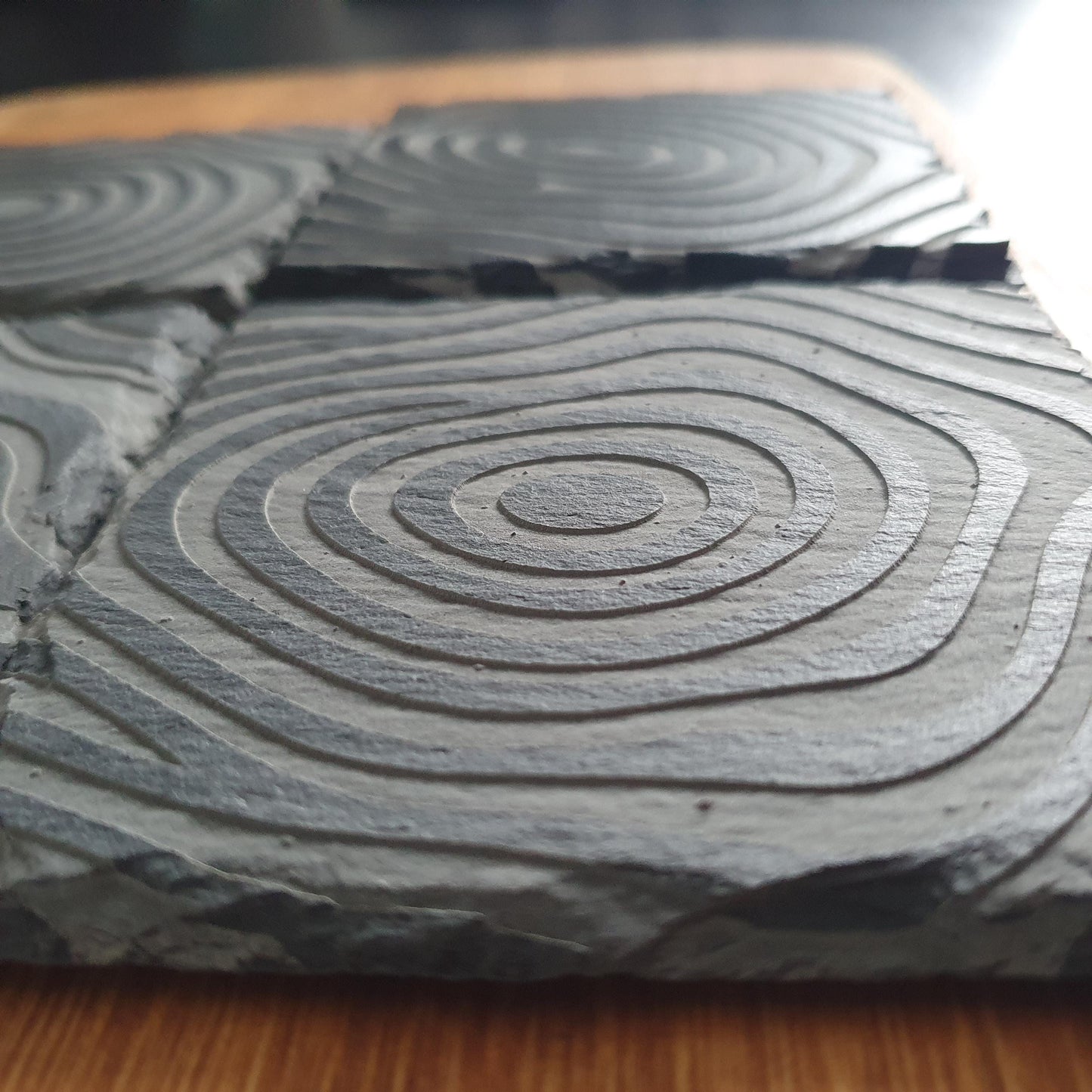 Tree ring coasters, laser engraved – Deep Cut Tree Ring Design | Rustic Natural Home Decor | Eco-Friendly Gift Set