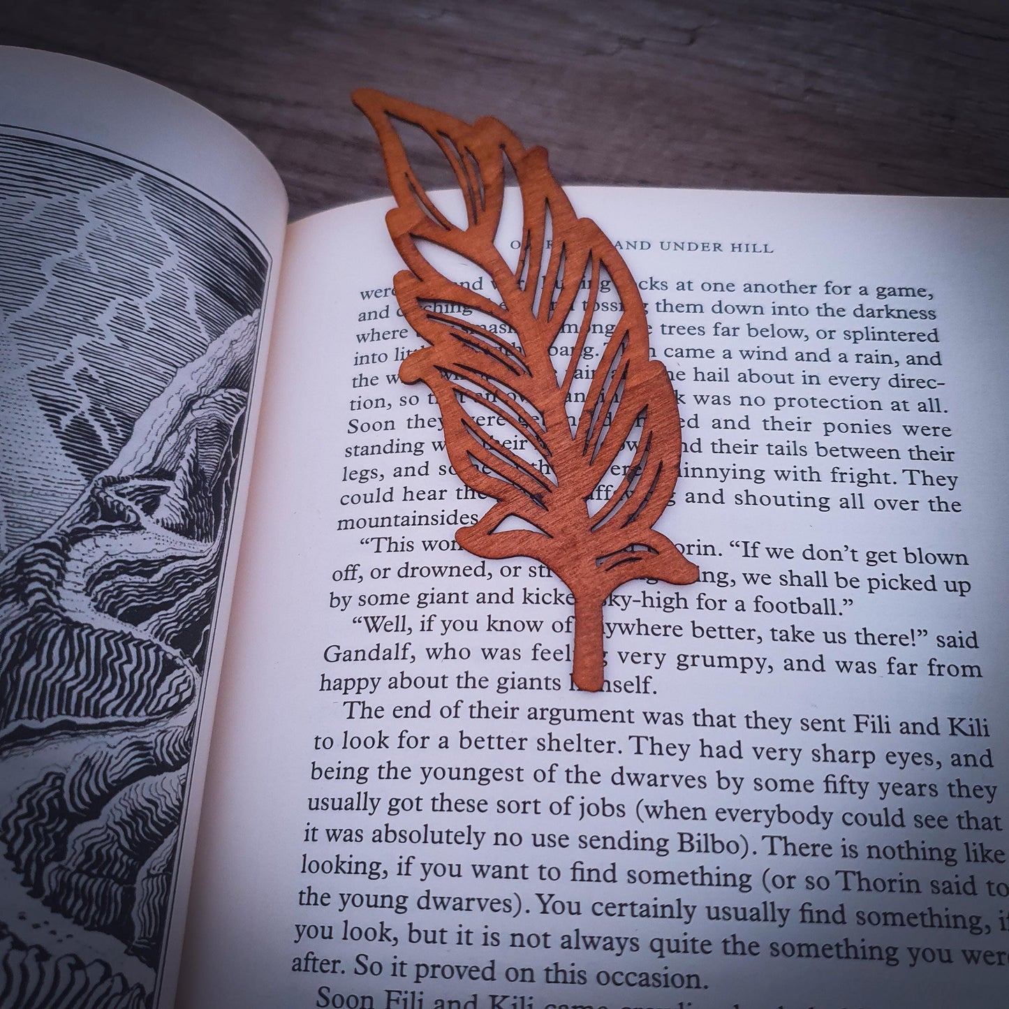 Set of 3 Feather Bookmarks – Laser Cut Wooden Bookmark Gift Set | Nature-Inspired Reading Gift