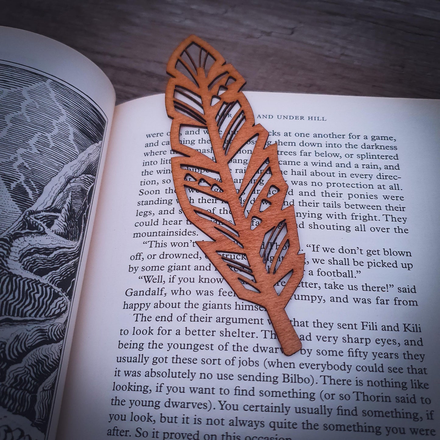 Set of 3 Feather Bookmarks – Laser Cut Wooden Bookmark Gift Set | Nature-Inspired Reading Gift