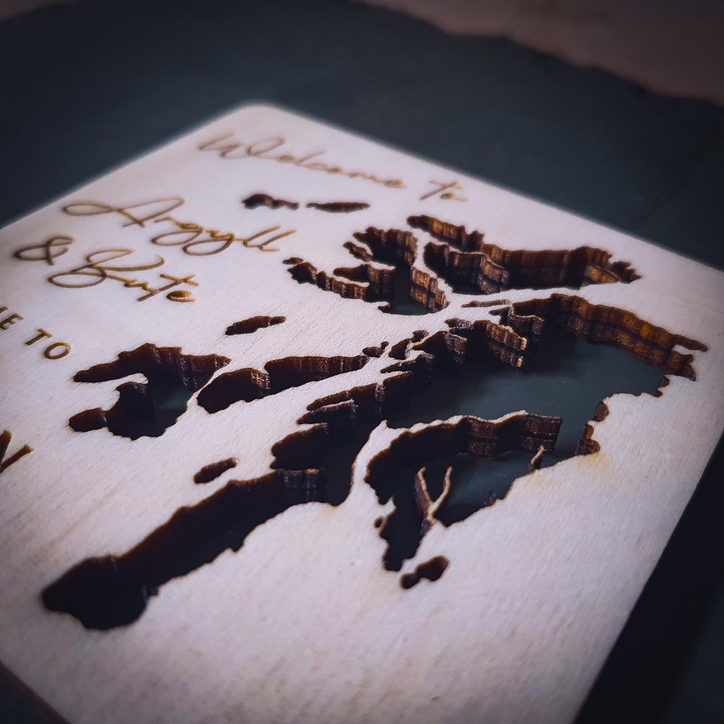 Personalised UK County Shaped Coasters | Laser Engraved with County Name | Felt Backed | Four Wood Finishes | Personalised Gift