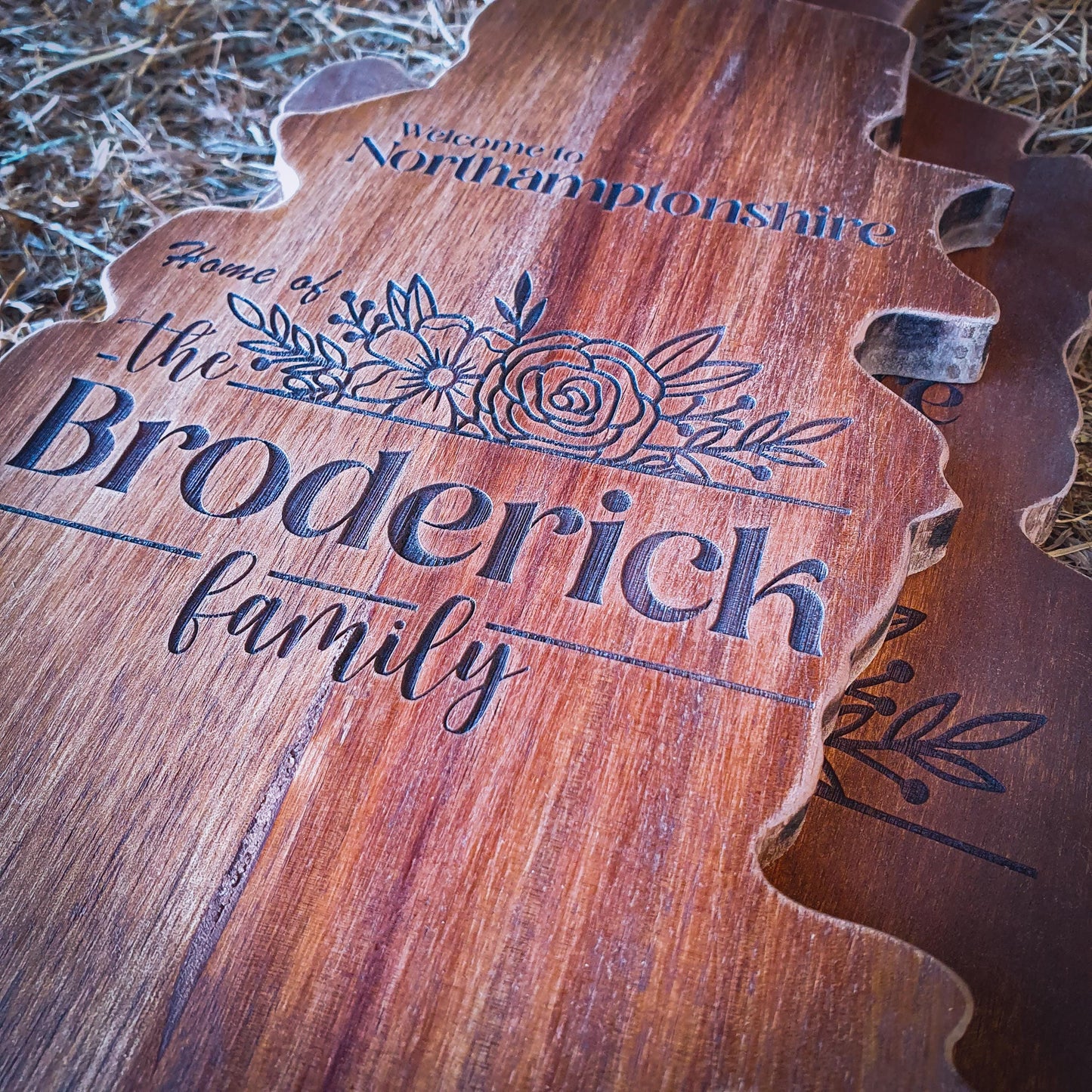 Personalised County Serving Board | In the shape of your home County  Acacia Engraved Home Décor | Housewarming Gift UK