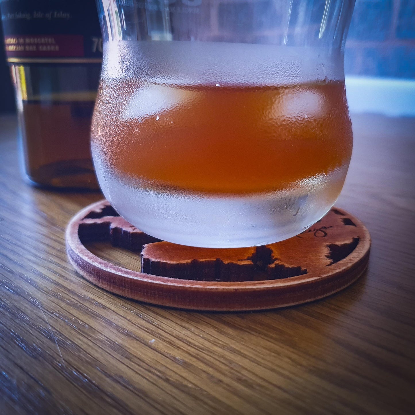 Personalised UK County Shaped Coasters | Laser Engraved with County Name | Felt Backed | Four Wood Finishes | Personalised Gift