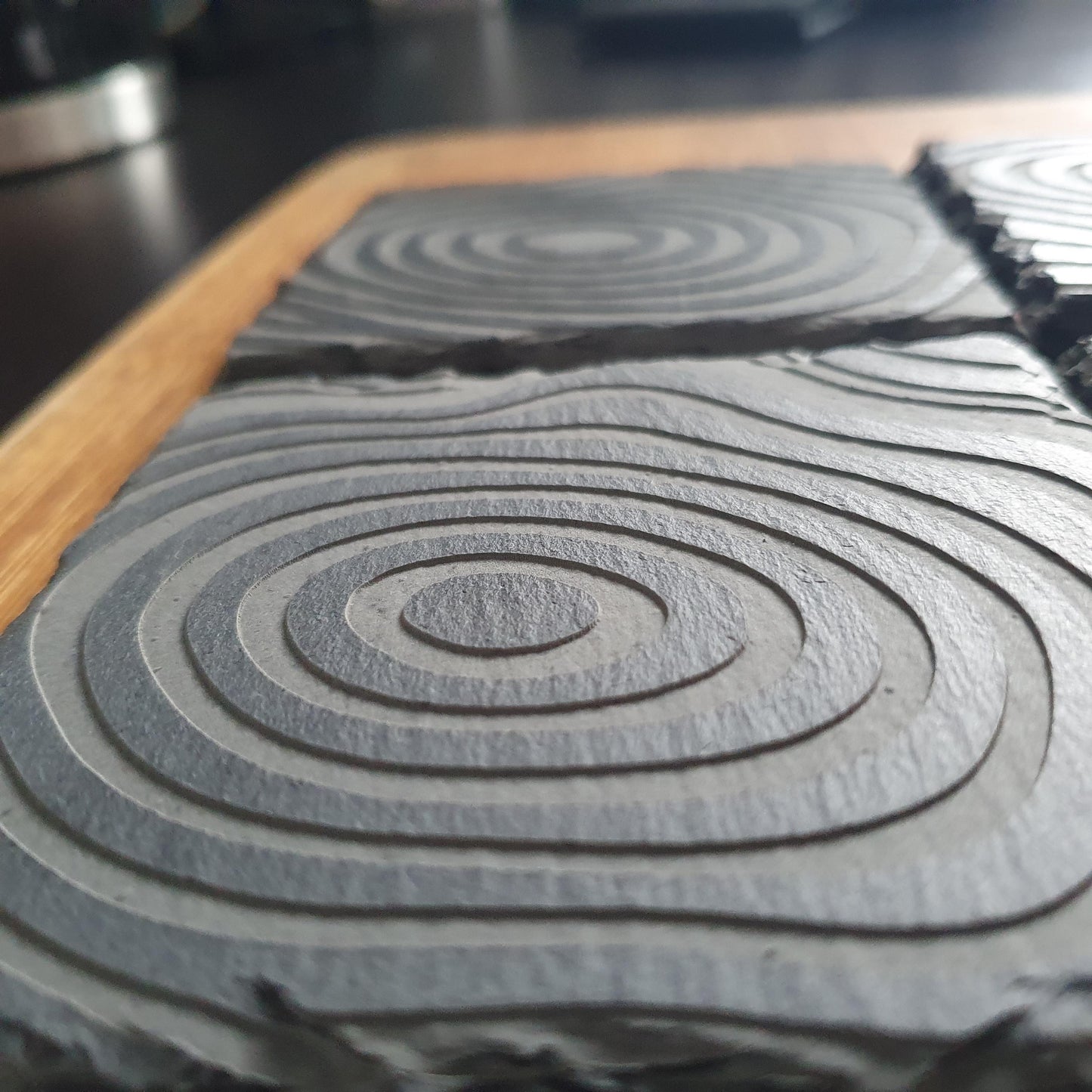 Tree ring coasters, laser engraved – Deep Cut Tree Ring Design | Rustic Natural Home Decor | Eco-Friendly Gift Set