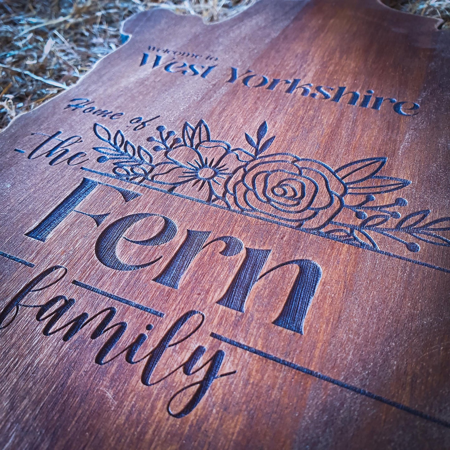 Personalised County Serving Board | In the shape of your home County  Acacia Engraved Home Décor | Housewarming Gift UK