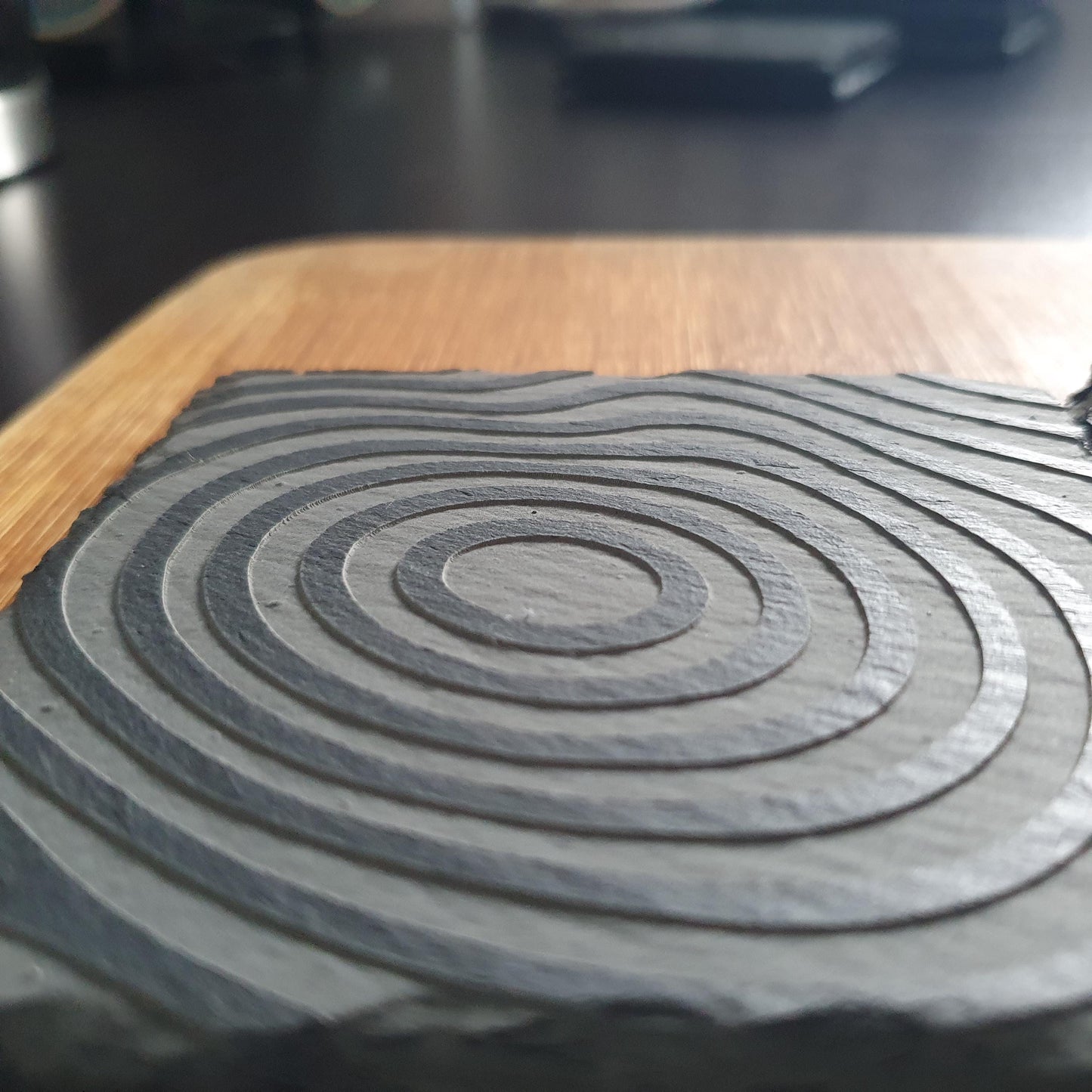 Tree ring coasters, laser engraved – Deep Cut Tree Ring Design | Rustic Natural Home Decor | Eco-Friendly Gift Set